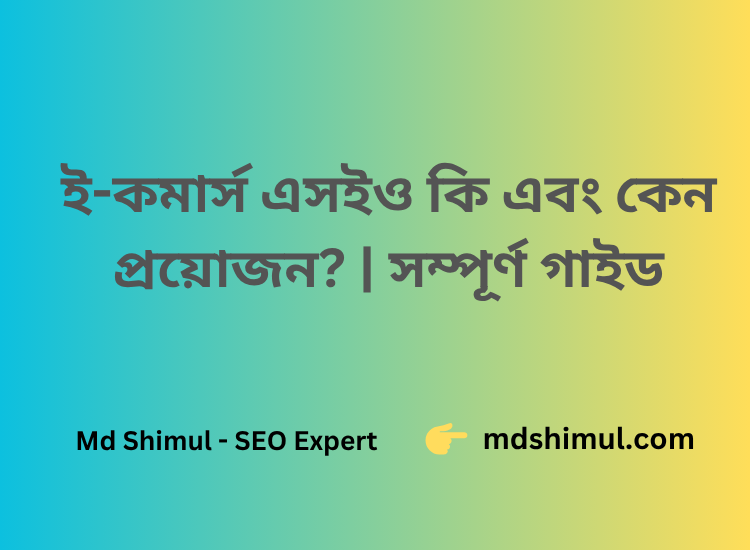 ই-কমার্স এসইও (SEO) কি এবং কেন প্রয়োজন সম্পূর্ণ গাইড