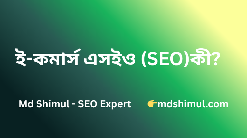 ই-কমার্স এসইও (SEO)কী