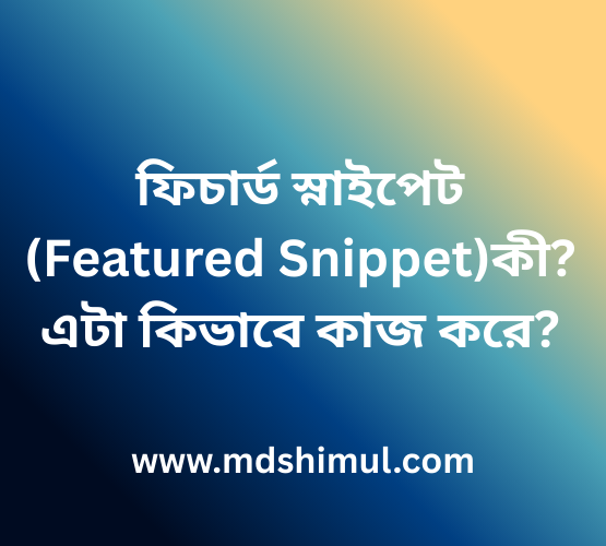 ফিচার্ড স্নাইপেট (Featured Snippet)কী এটা কিভাবে কাজ করে